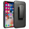 Shockproof Belt Clip Holster Tough Case - Apple iPhone X / Xs - Black